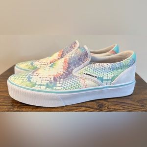 Airwalk Women’s Ride-J Blue Tropical Slip On Sneakers NWT Various Sizes